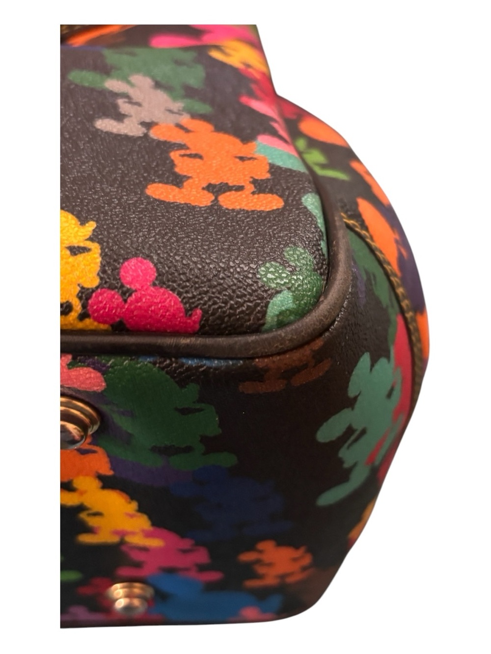 Dooney & Bourke Disney Parks Black Multicolor Mickey Silhouette Tote - Picture 11 of 16